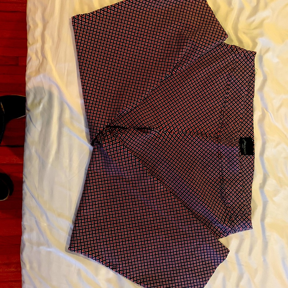 Stretchy pull on pants Sz 20. Navy Blue/red and white